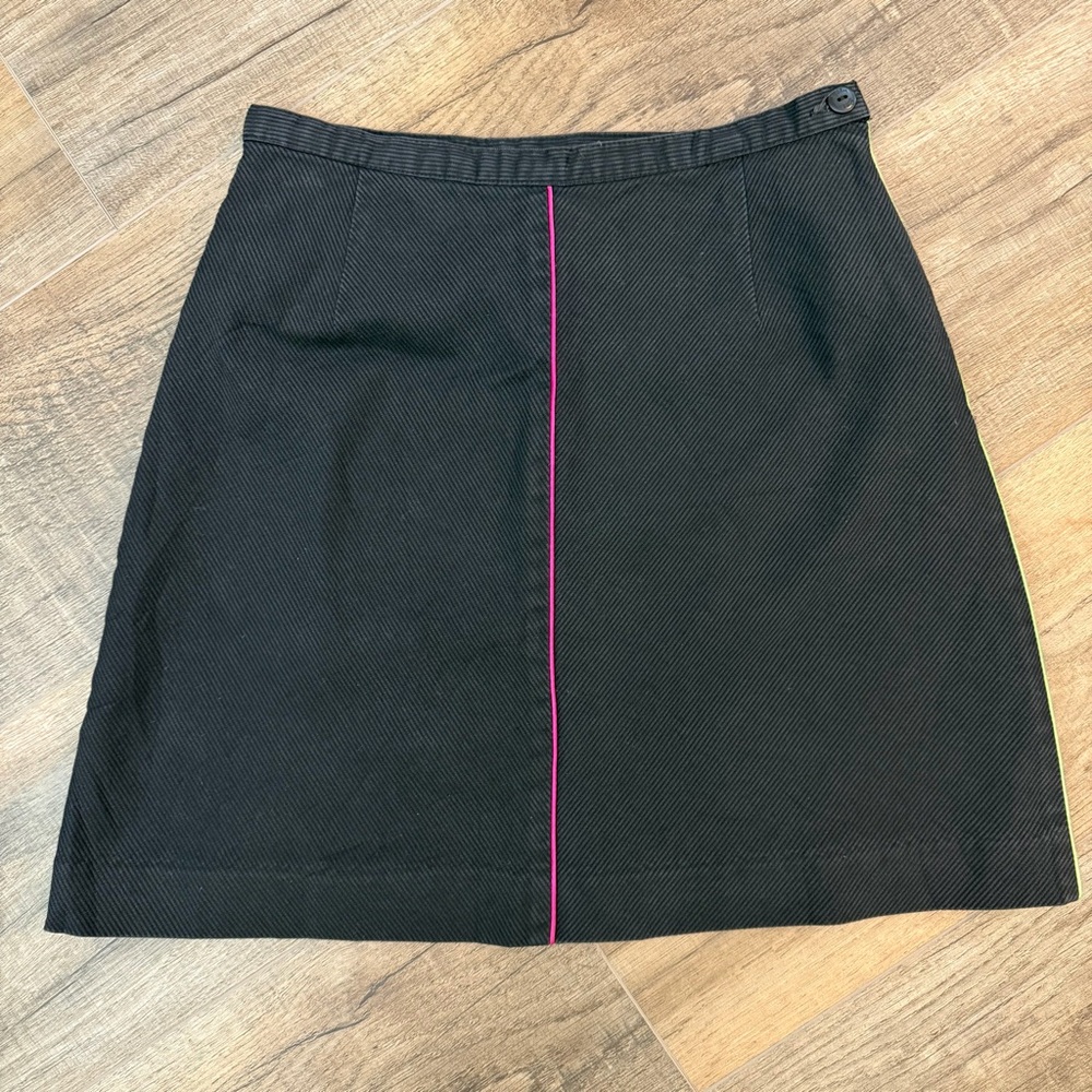 Vintage‎ Lilly Pulitzer Black Pique Mini Skirt Womens 6 Corduroy Neon Preppy Y2K